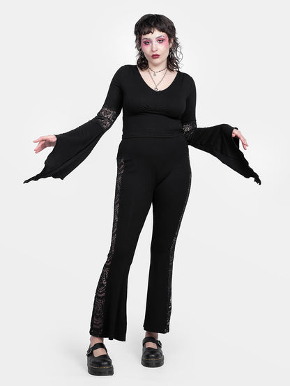 Morgana Bell Sleeve Cropped Top