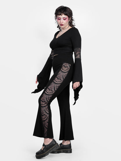 Morgana Bell Sleeve Cropped Top