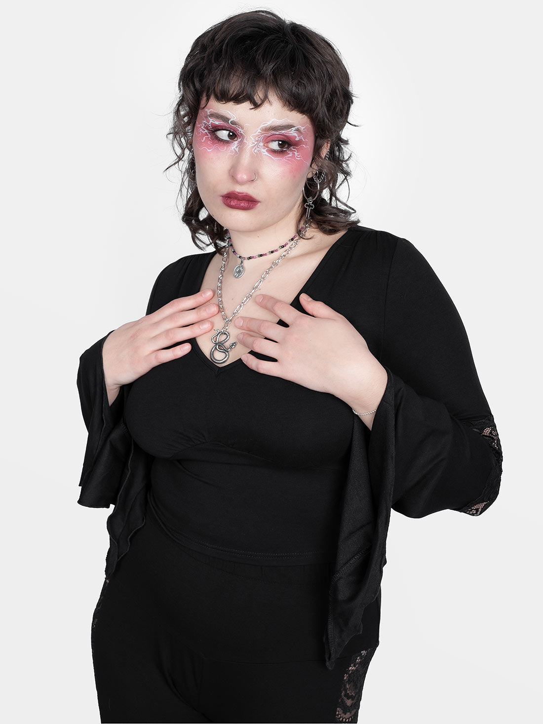 Morgana Bell Sleeve Cropped Top