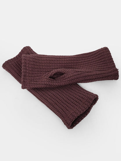 Brown Knitted Mittens
