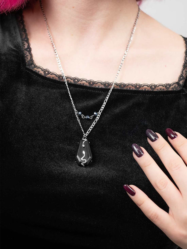 Archaic Obsidian Necklace