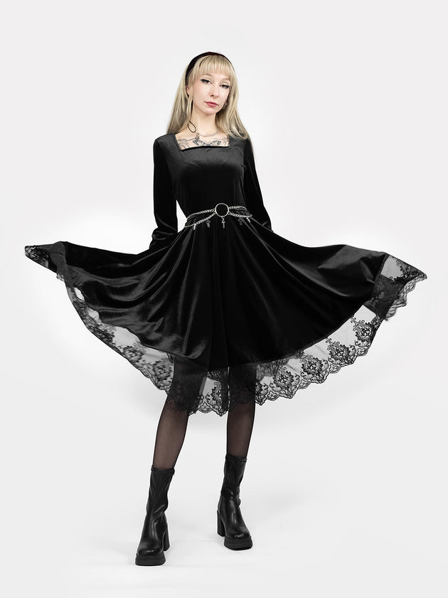 Nyx Velvet Longsleeve Dress