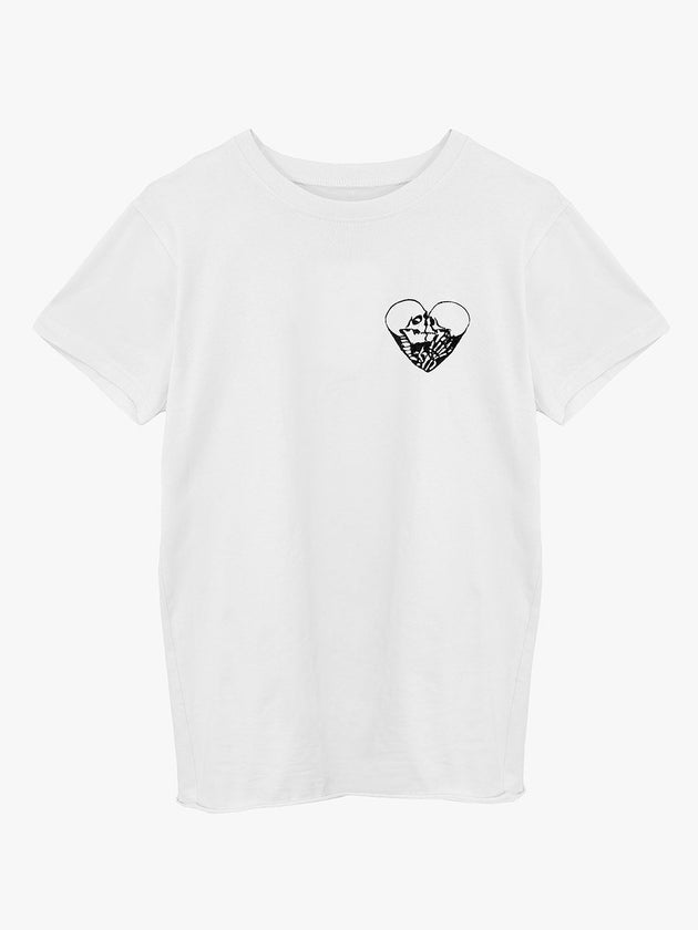 Fake Romance Embroidered White T-shirt