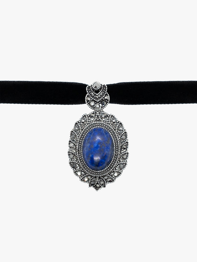 Lethal Lapis Lazuli Velvet Collar