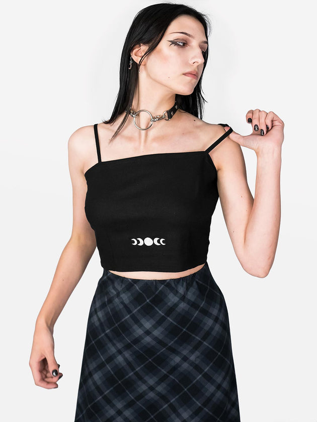 Moon Cult Embroidered Crop Top