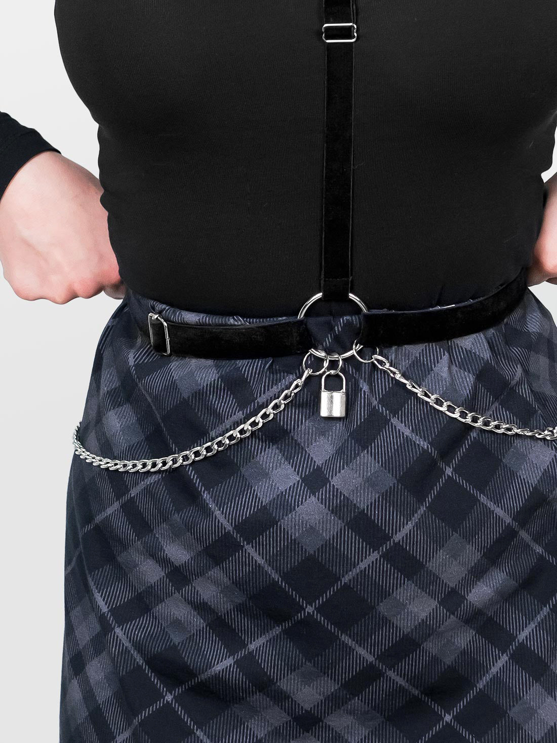 Padlock Velvet Harness