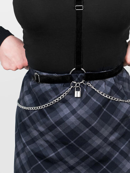 Padlock Velvet Harness