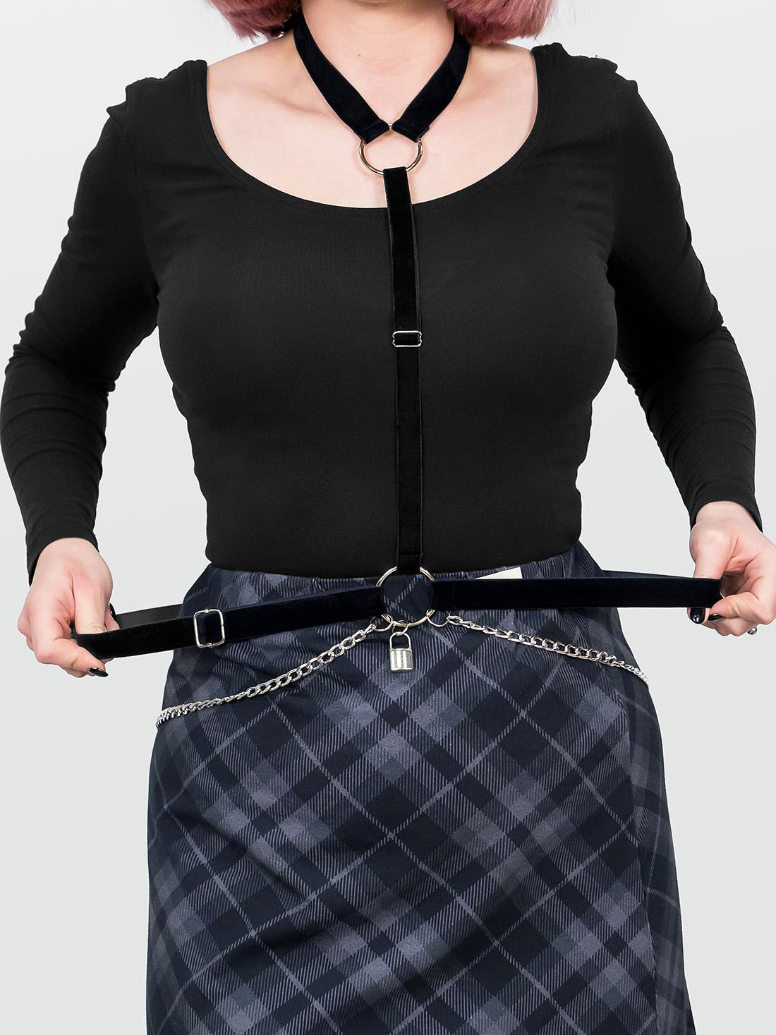 Padlock Velvet Harness