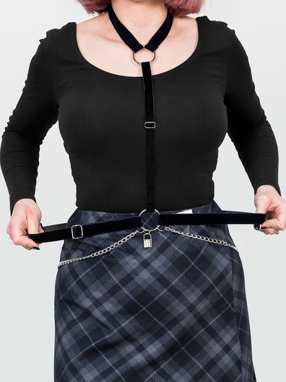 Padlock Velvet Harness