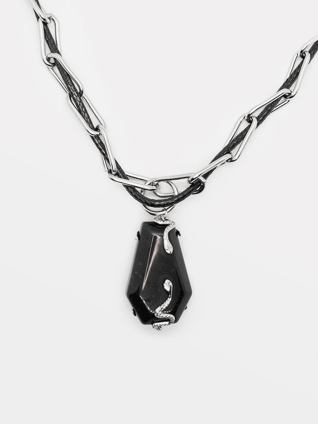 Epsilon Snake and Obsidian Necklace
