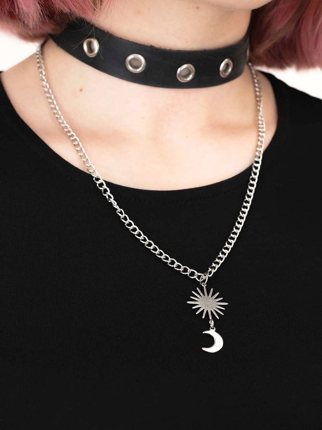 Daybreak Sun and Moon Necklace