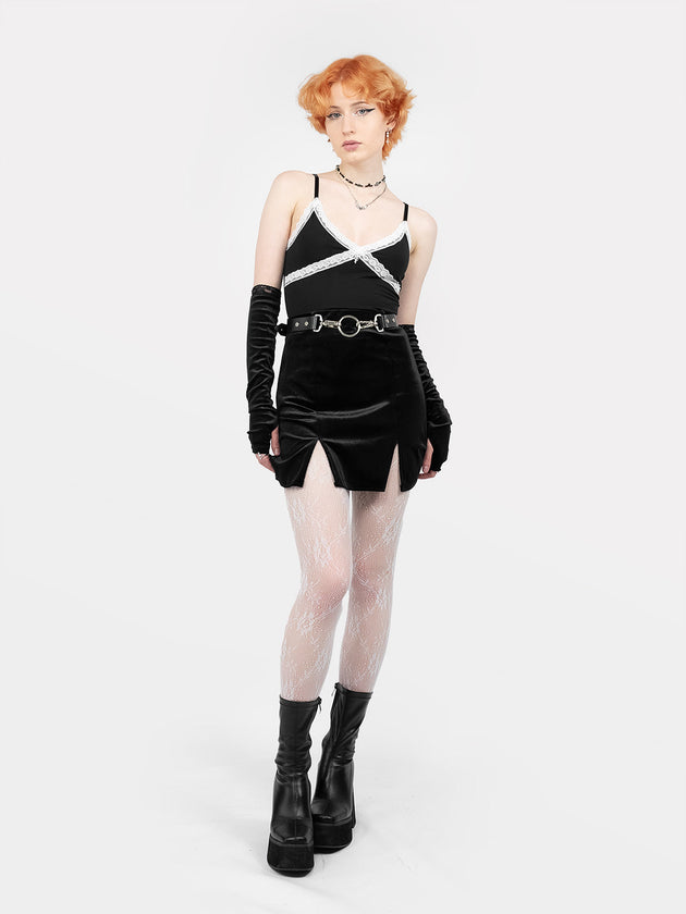 Agony Velvet Mini Skirt